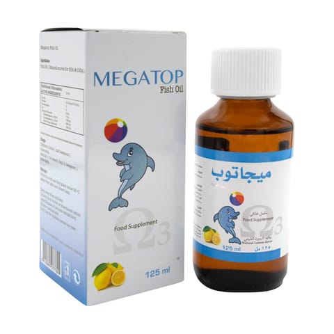 NHS Megatone Omega 3 Fish Oil 227 ml Mango Peach Liquid