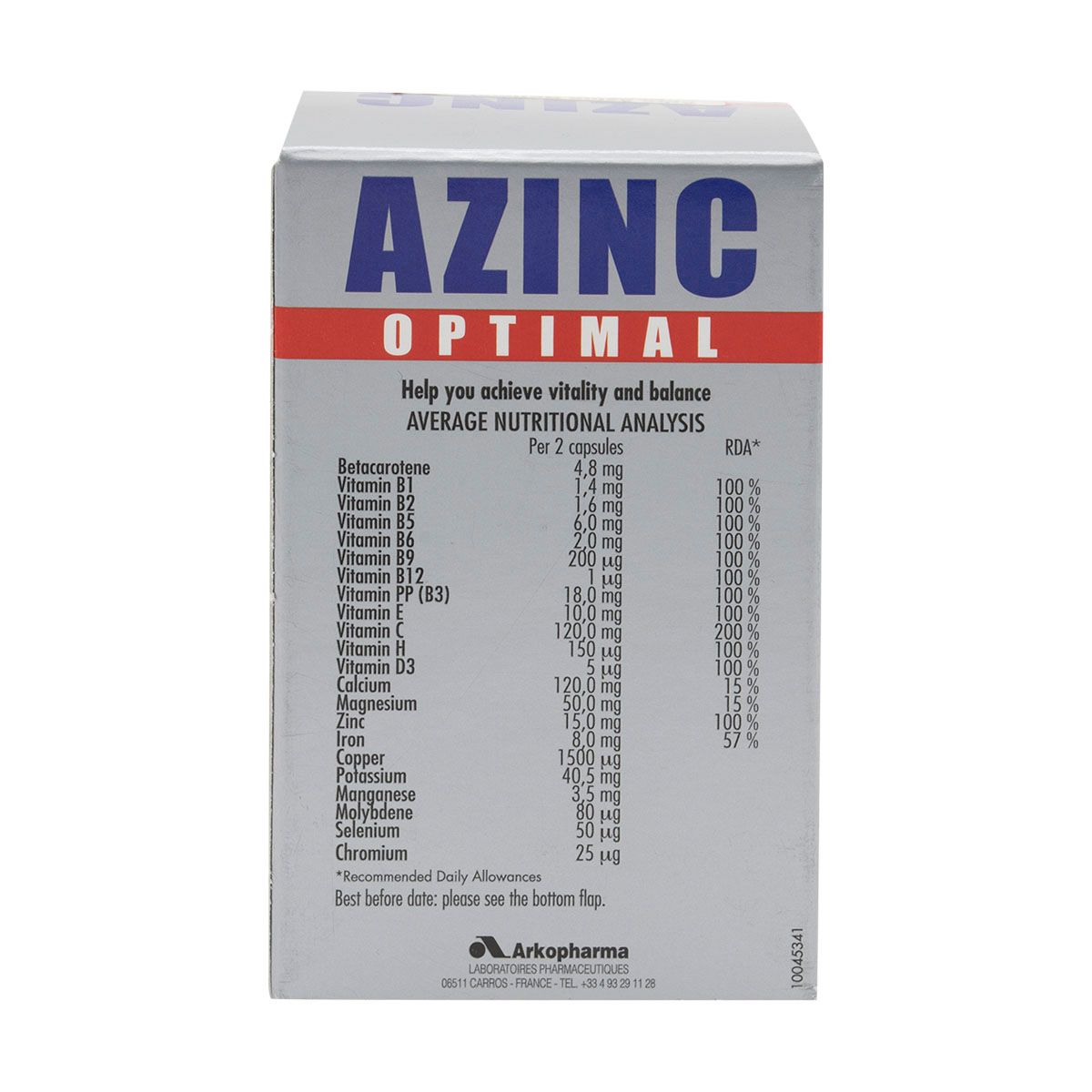 Azinc Health&Vitality 60 Caps