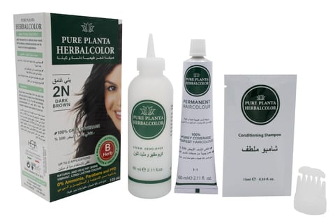 Olia, 4.0 Dark Brown, No Ammonia Permanent Haircolor, with 60% Oils