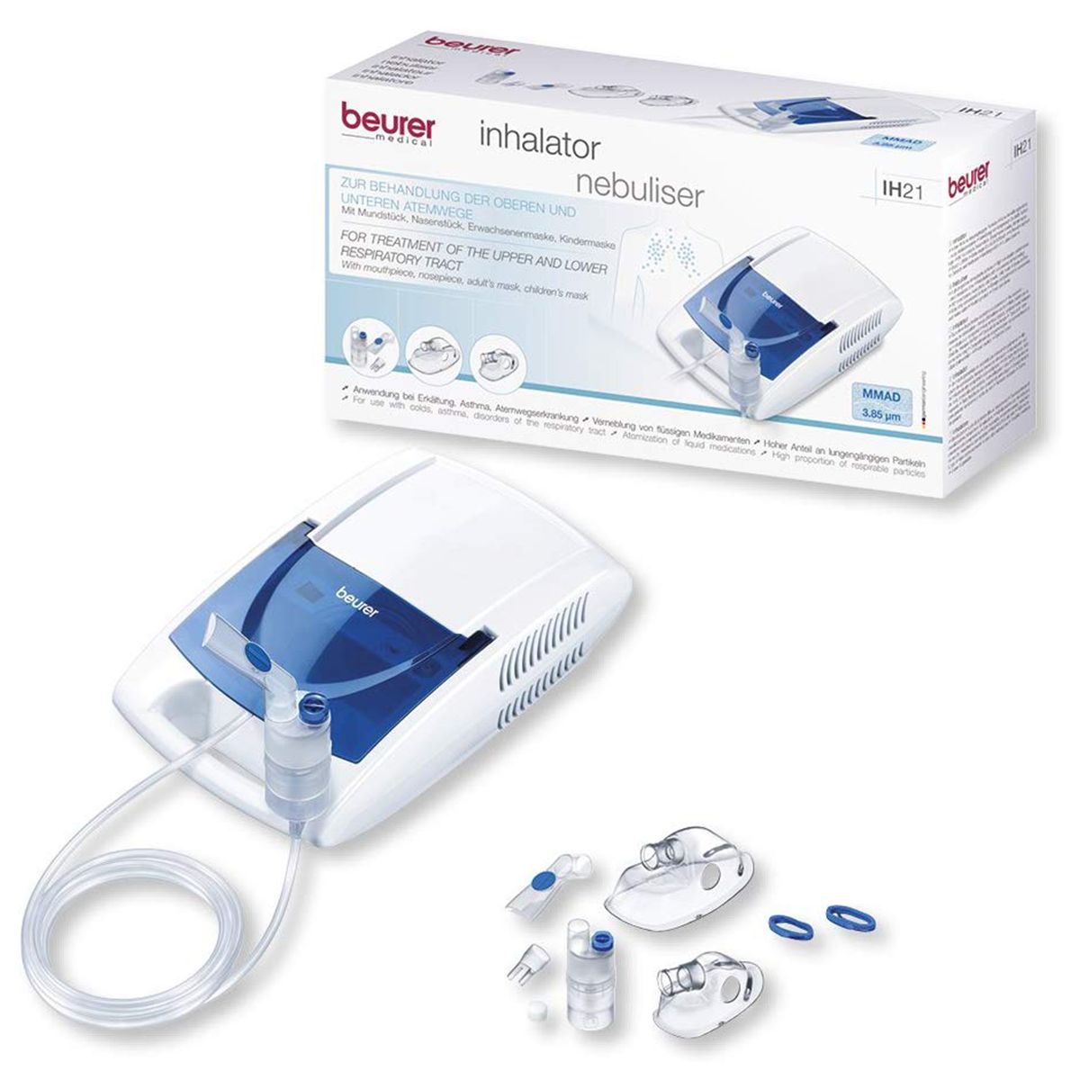 بويرر، Ih21، جهاز استنشاق البخار، نيبوليزر، لمرضى الجهاز التنفس - 1 جهاز