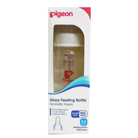 Pigeon Flexible Crystal Plastic Bottle 250 ml Blue/Pink (Star - Slim neck)