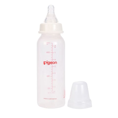 Pigeon Flexible Crystal Plastic Bottle 250 ml Blue/Pink (Star - Slim neck)