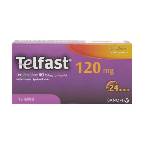 TELFAST 120 Mg Tablet 15Pcs