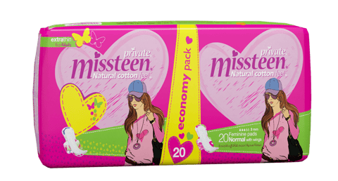 Feminine Private Thin Miss Teen Napkins, 20 Pads