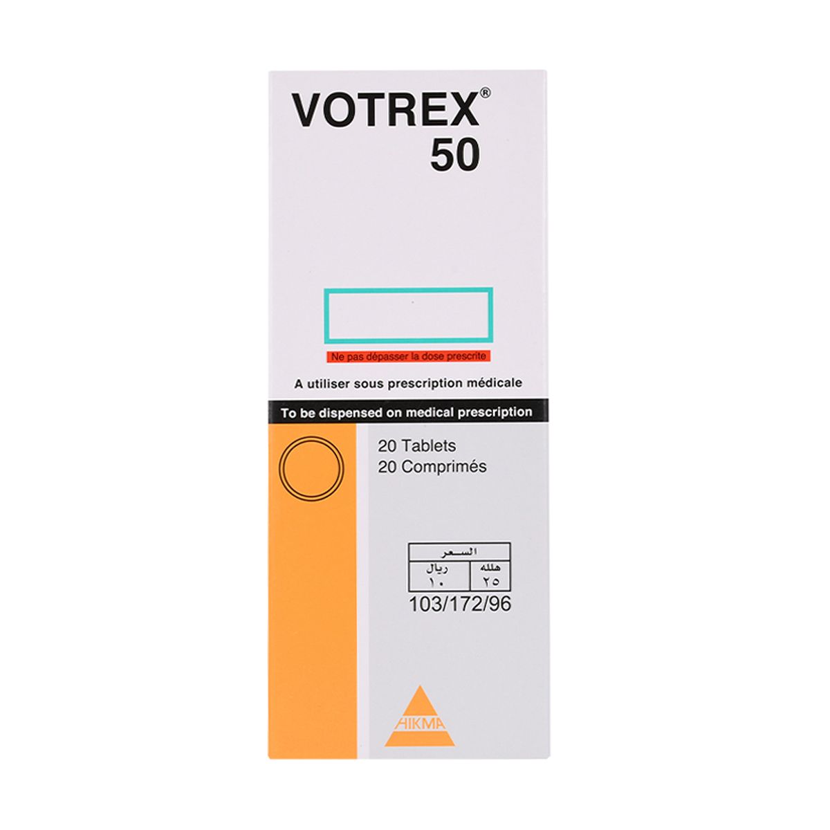 VORTEX Votrex 50mg 20 Tab
