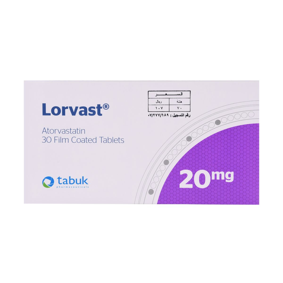 LORVAST Lorvast 20mg 30 Tab