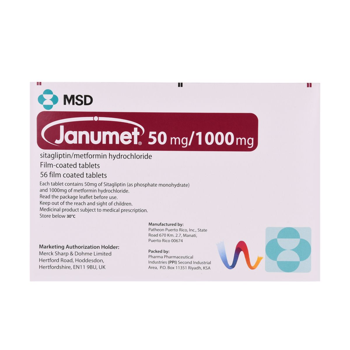 JANUMET JANUMET 50/1000 MG TAB