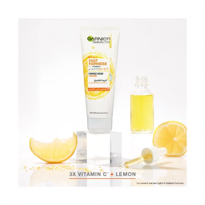 GARNIER SkinActive Fast Fairness Day Cream with 3x Vitamin C and Lemon - 100 ml