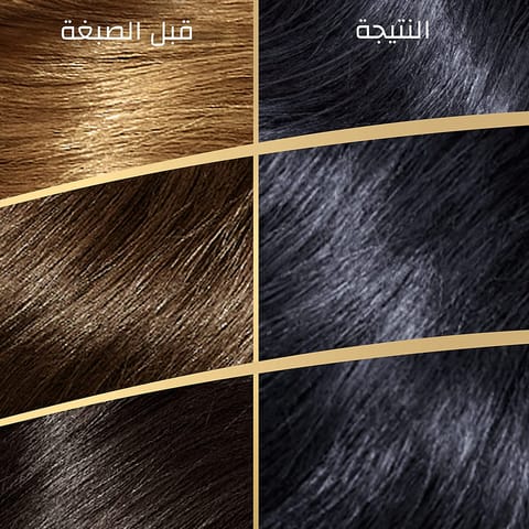 صبغة الشعر بخلاصة زيت الأرغان الطبيعي  / لون 1.0 اسود