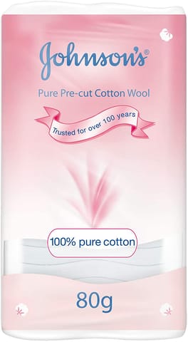 Baby Pure Pre Cut Cotton Wool  80g