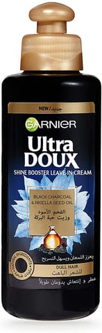 Ultra Doux Black Charcoal & Nigella Seed Oil Shine Booster Leave-in Cream 200ML