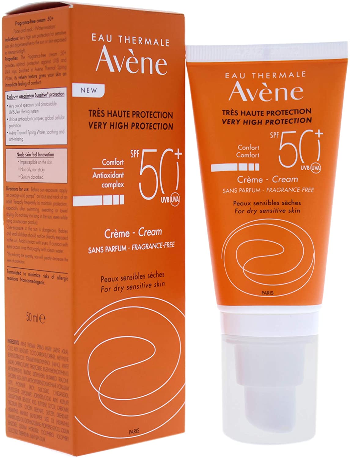 Avene Sun Care Cream No White Streaks SPF 50+