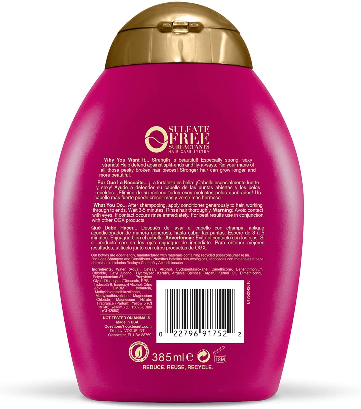 Keratin Oil Conditioner 385Ml