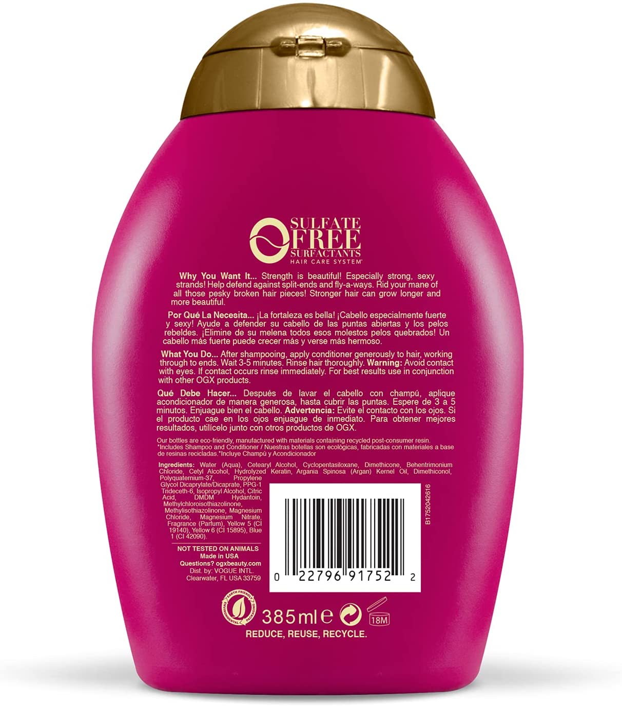 Keratin Oil Conditioner 385Ml