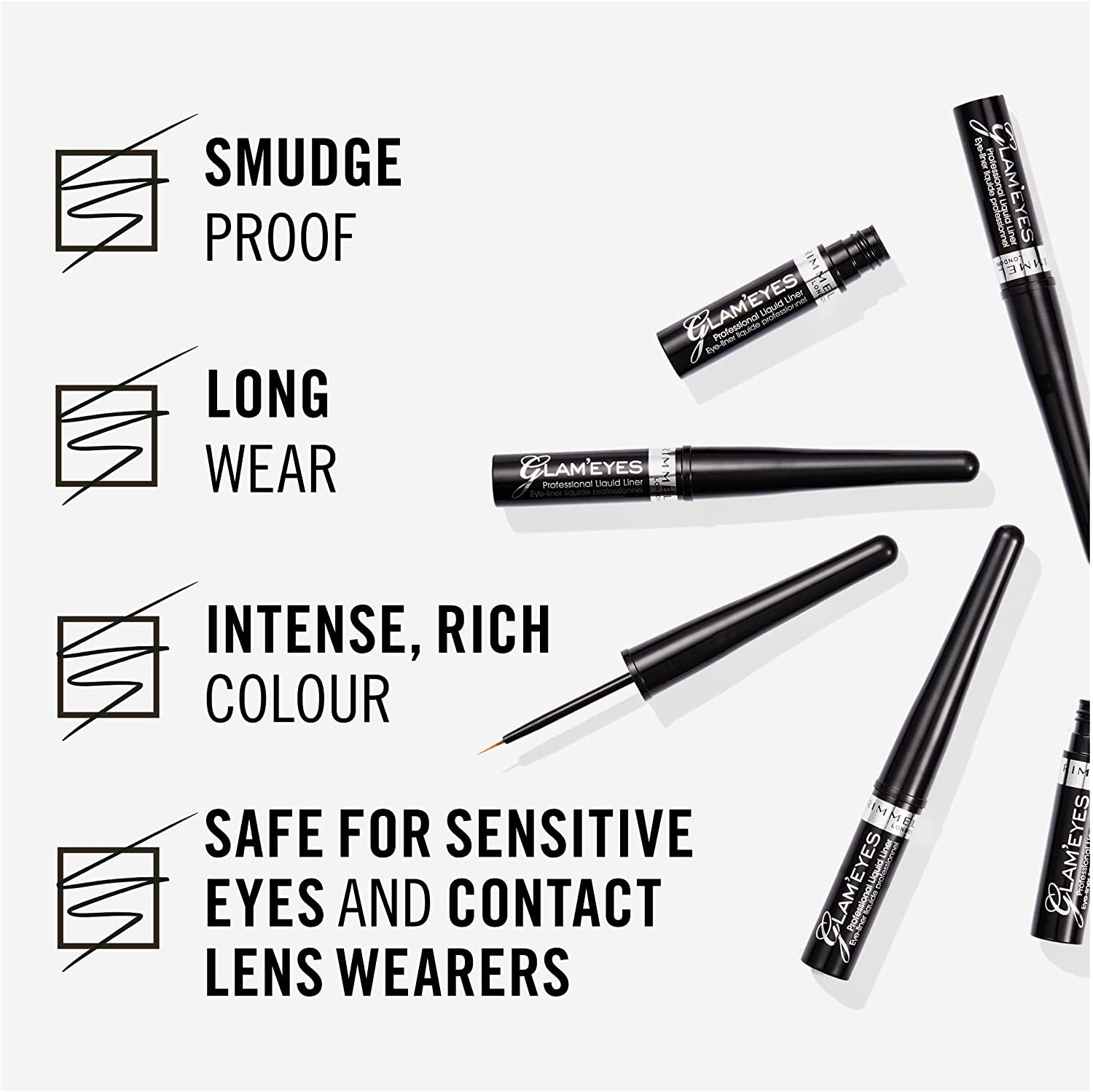 Rimmel Glam'Eyes Professional Liquid Liner - 001 Black