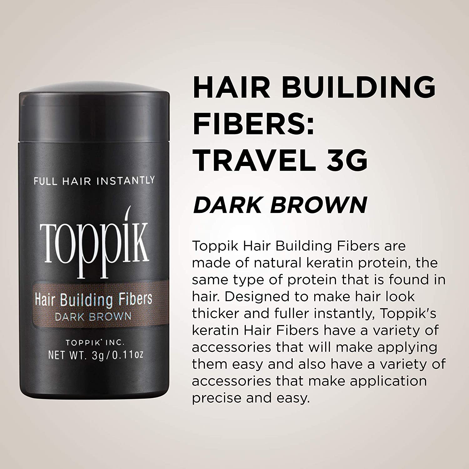Hair Building Fibers-Dark Brown 3G