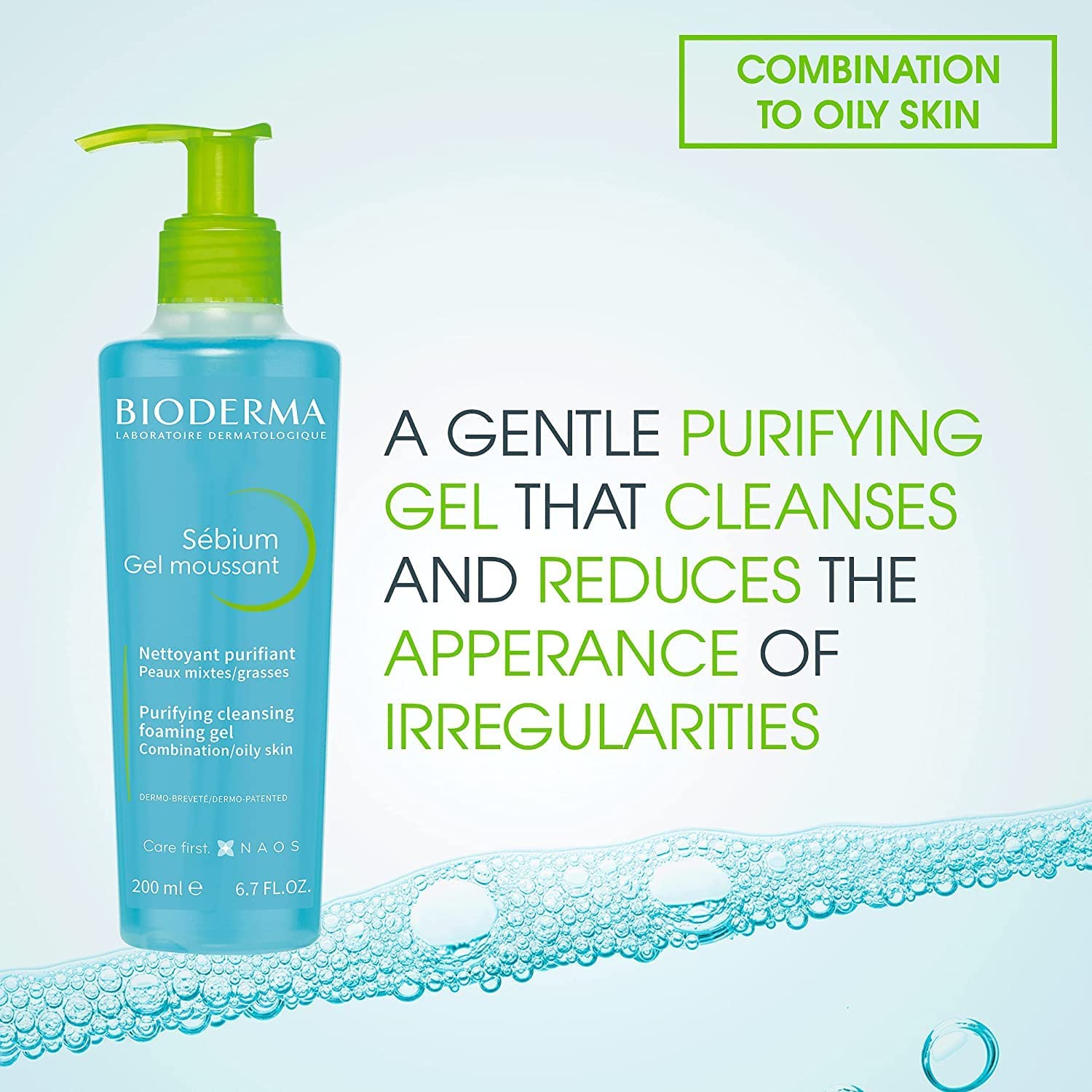 BIODERMA Facial Purifying cleansing Foaming Gel - 200 ml