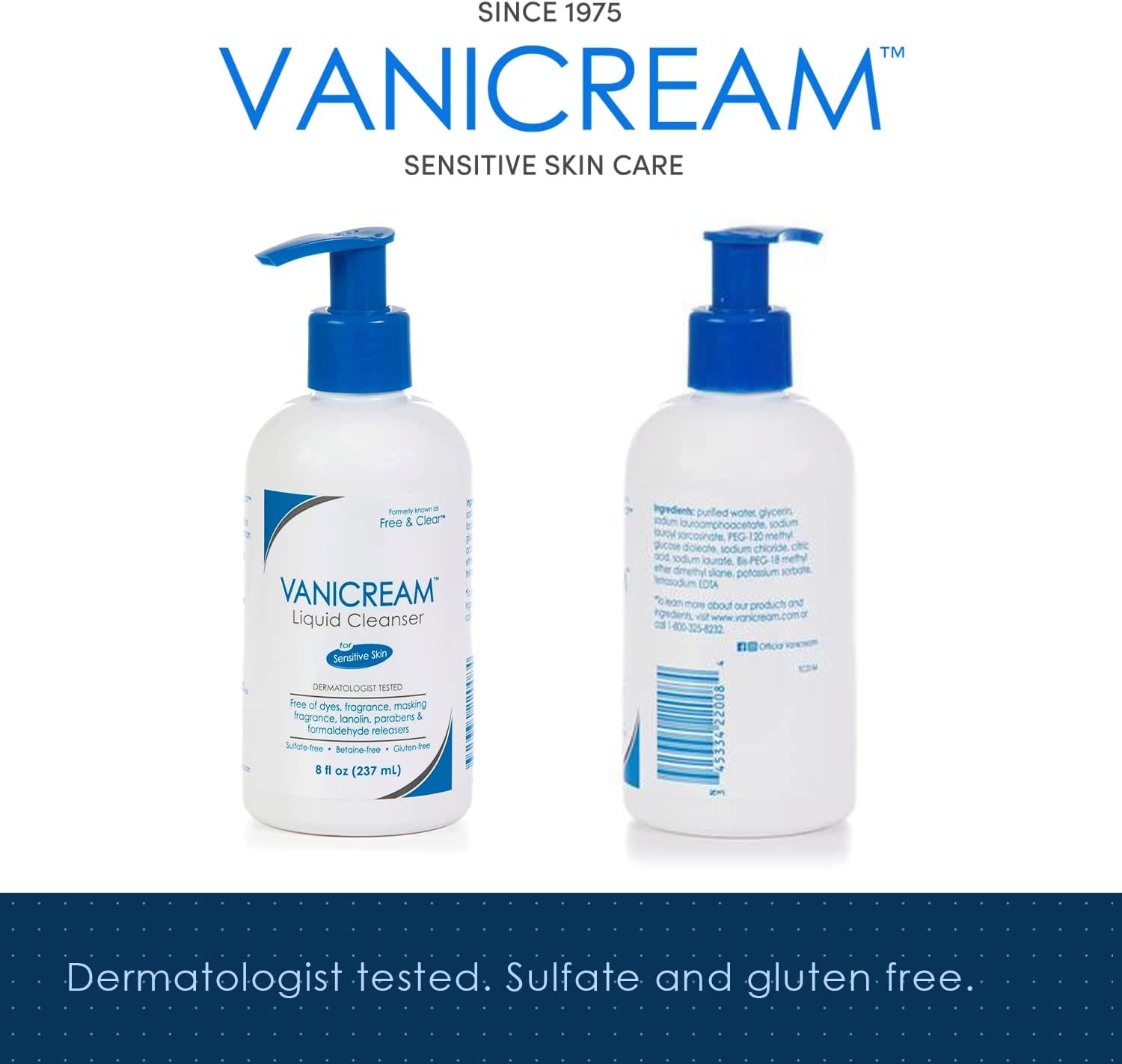 VANICREAM Liquid Cleanser For Sensitive Skin 237ml