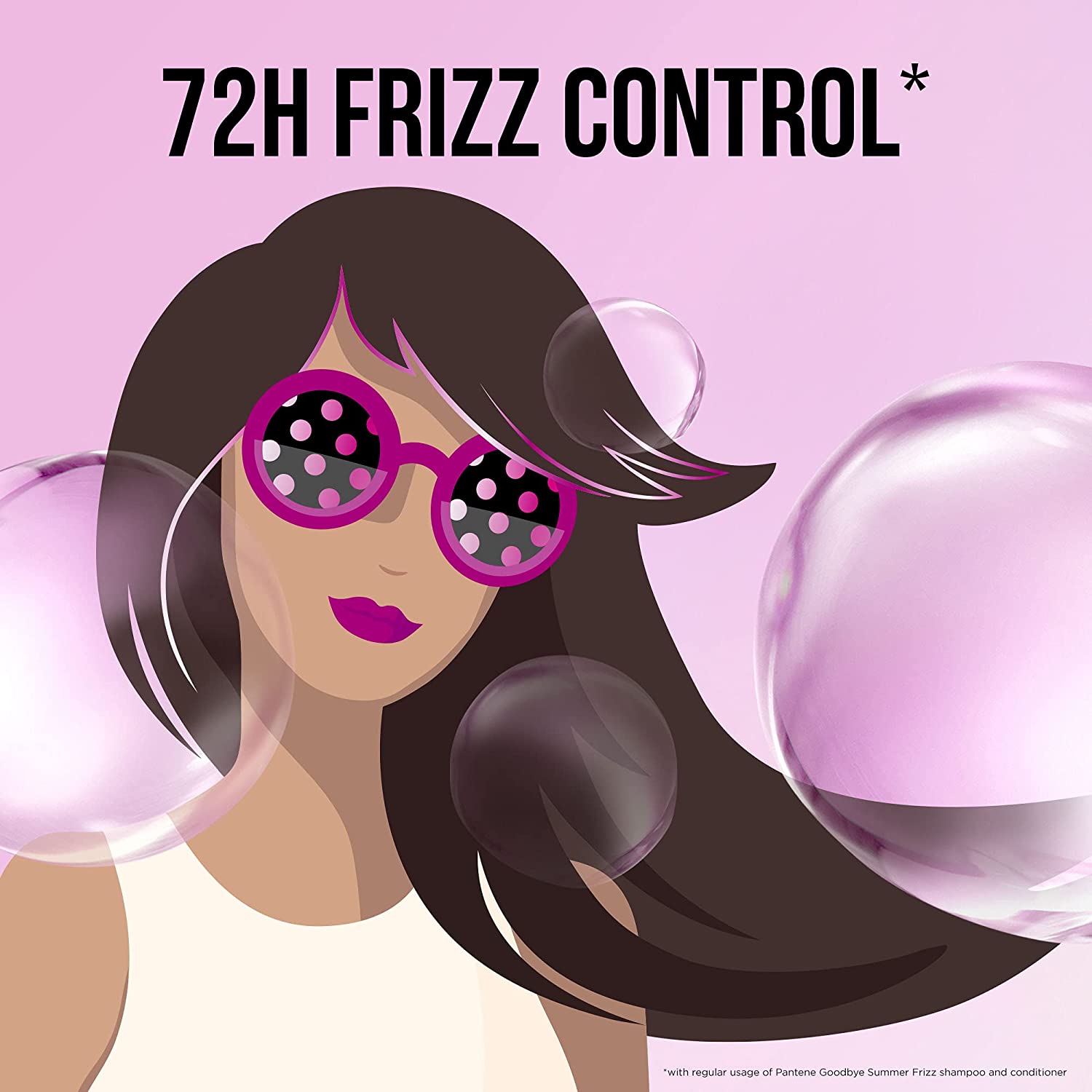 Pro-V Goodbye Summer Frizz Shampoo With 72H Frizz Control 600Ml