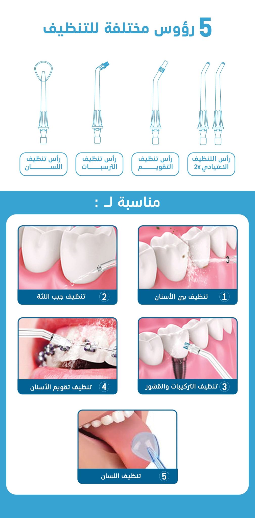 جهاز خيط تنظيف الاسنان المائي من ويكسانا