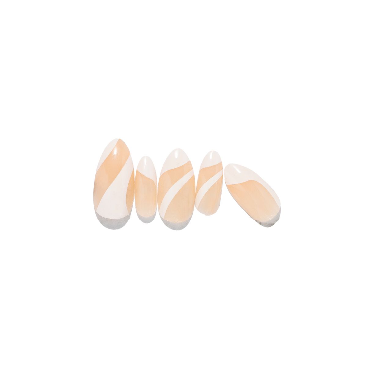 Nails Almond - 26 Nude/ White