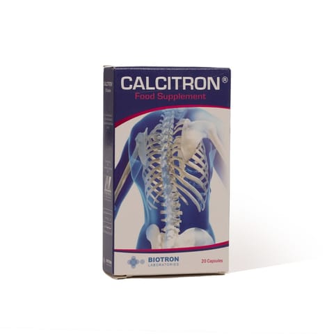 Calcitron Calcium Supplement For Bone Health 20 Capsules
