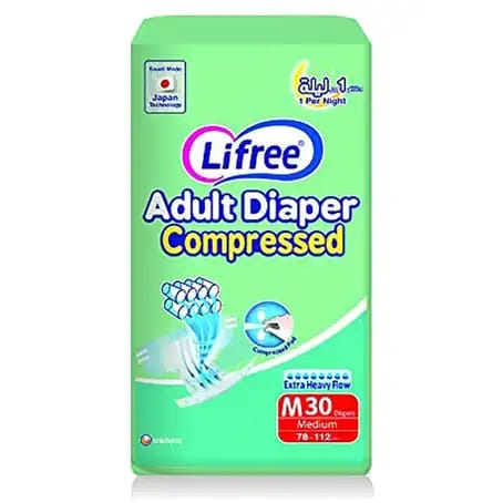 Lifree Adult Tape Diaper Medium (6+24) Diapers
