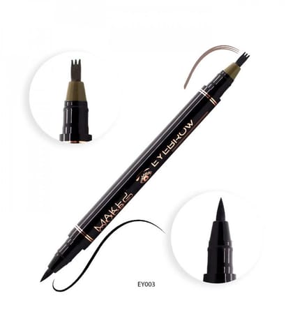 MAKE OVER 22 2-In-1 Eyebrow And Eyeliner Pen - Black/Soft Brown - 03
