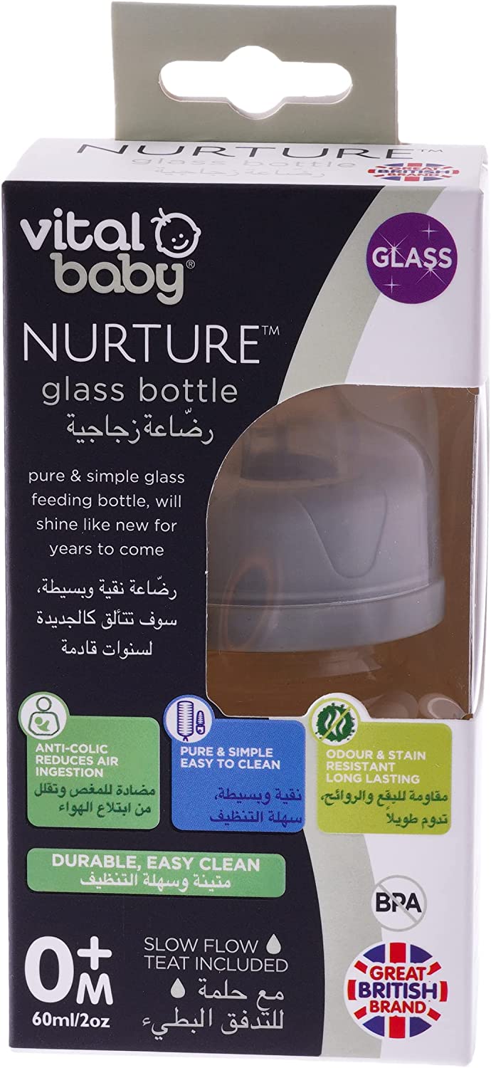 Vital Baby Glass Feeding Bottle 60Ml