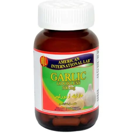 American International Lab Garlic Odorless 500 mg 60 Capsules