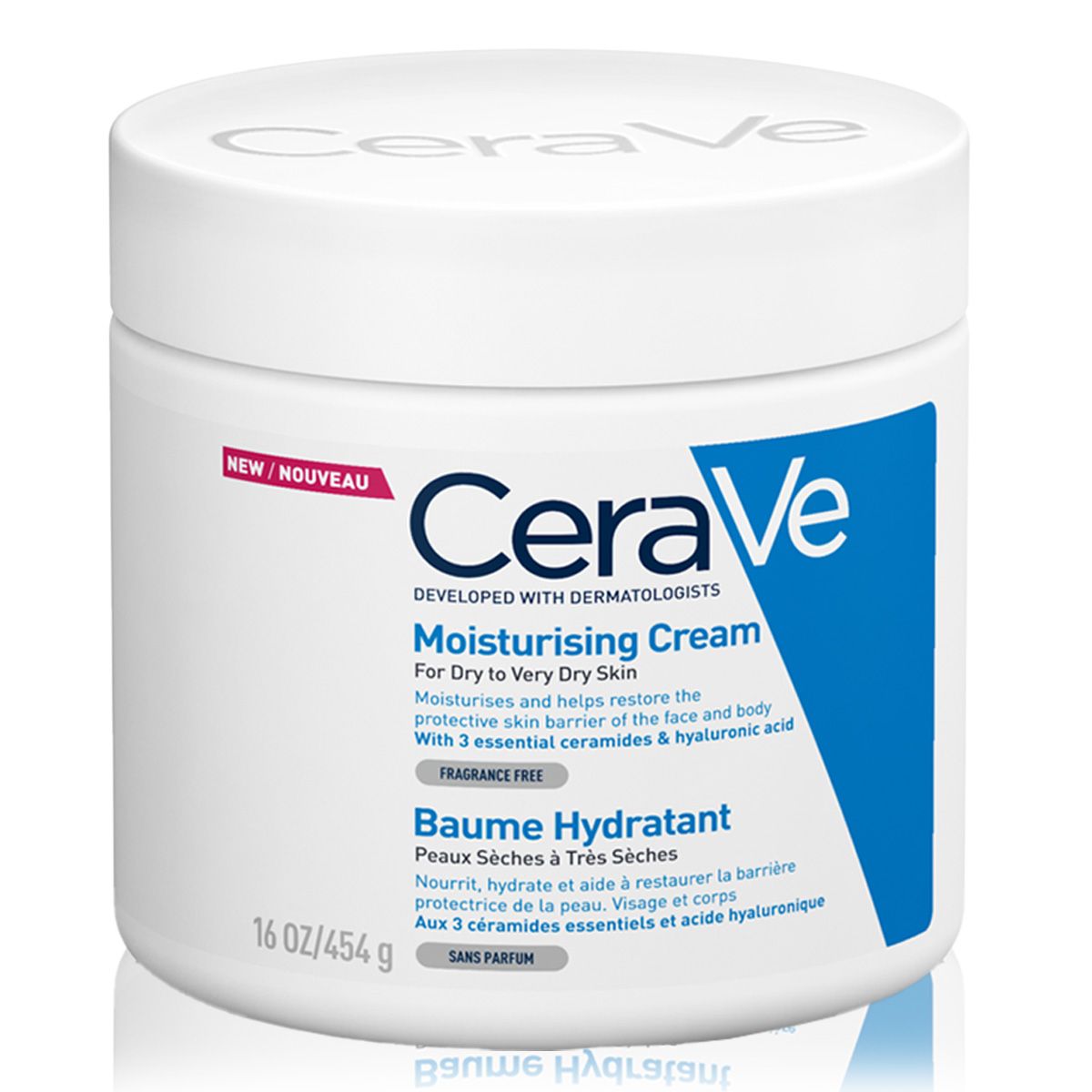 Moisturizing Cream for Dry Skin with Hyaluronic Acid 454G