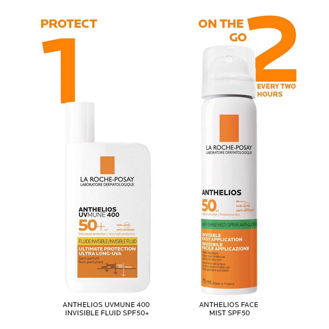 لا روش بوزيه أنثيليوس بخاخ غير مرئي +SPF 50 واقي الشمس للوجه ٧٥ مل