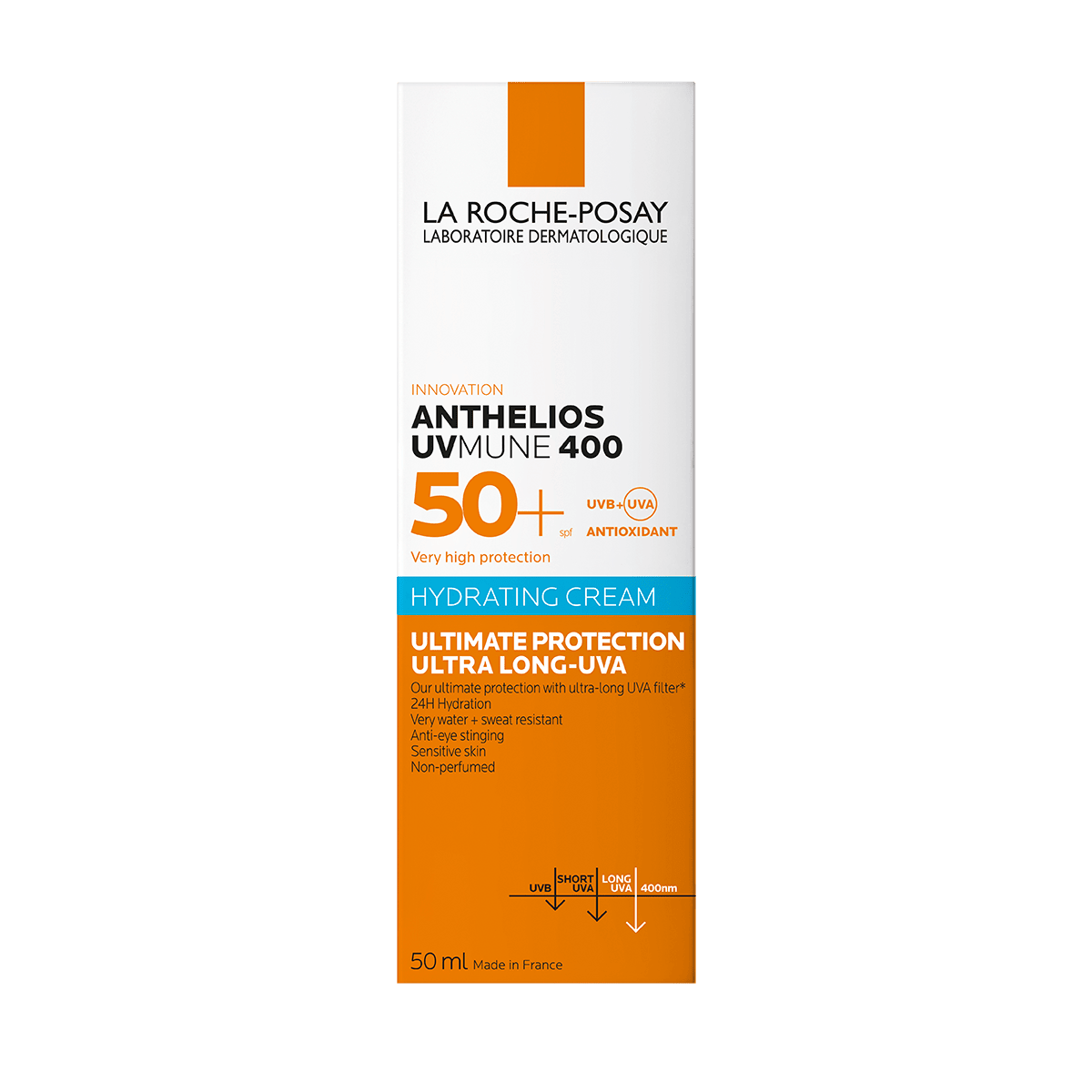 لا روش بوزيه أنثيليوس يوفيميون400 SPF50+ واقي شمس مرطب ٥٠ مل