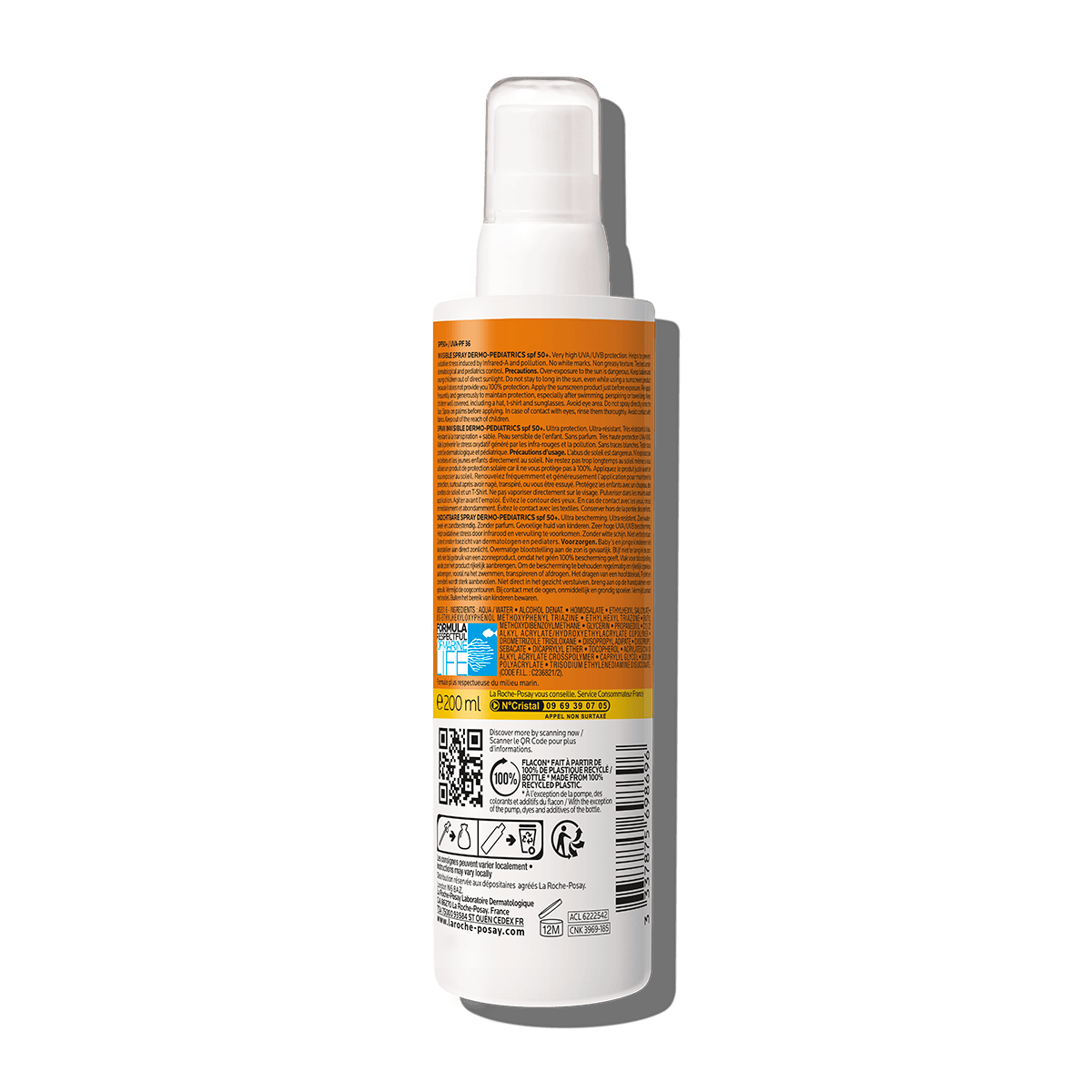 LA ROCHE POSAY ANTHELIOS DP  INVISIBLE SPRAY SPF50+  CHILDREN SUNSCREEN 200 ml