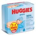 Huggies Pure Baby Wipes, 99% Pure Water Wipes, 3 Pack x 56 Wipes (168 Wipes)