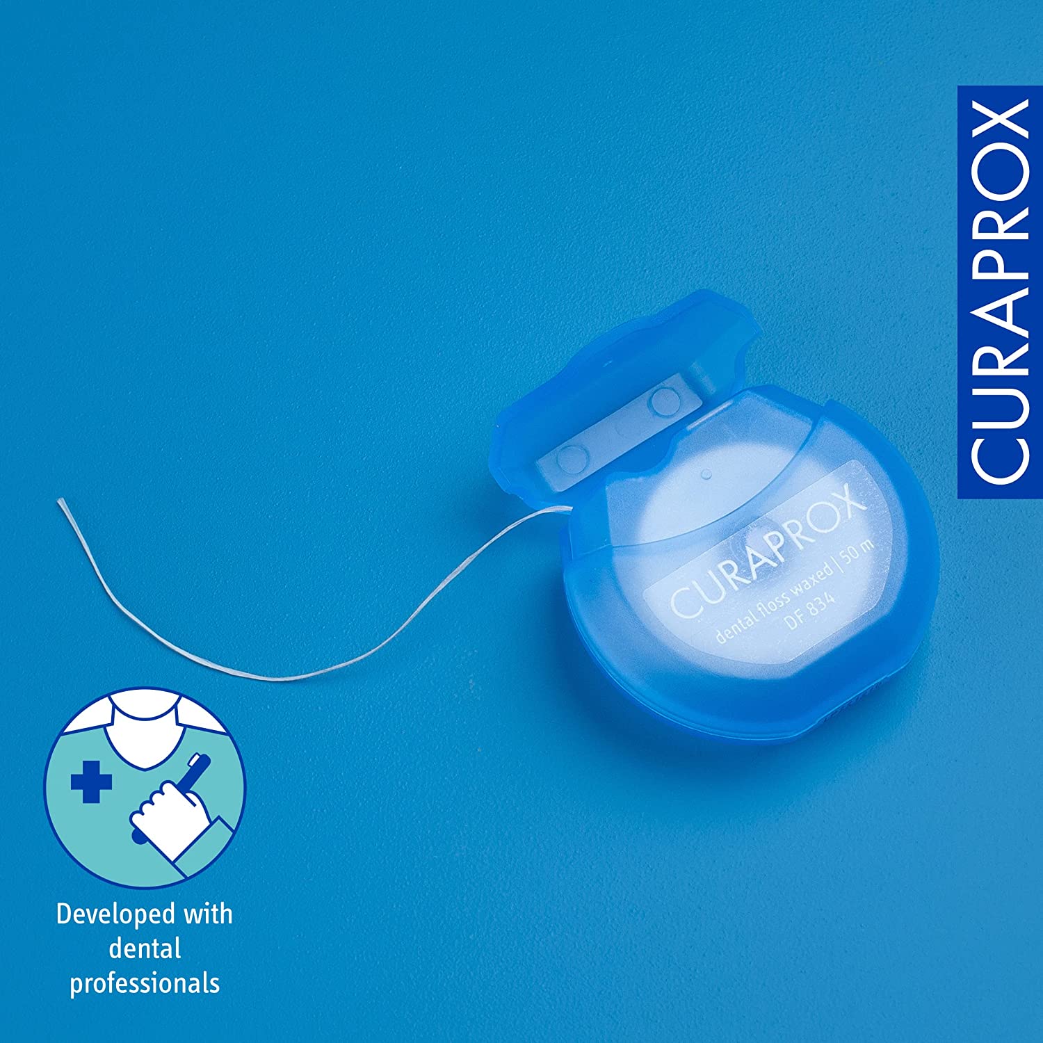 Curaprox DF 834 Dental Floss Mint Waxed 50m