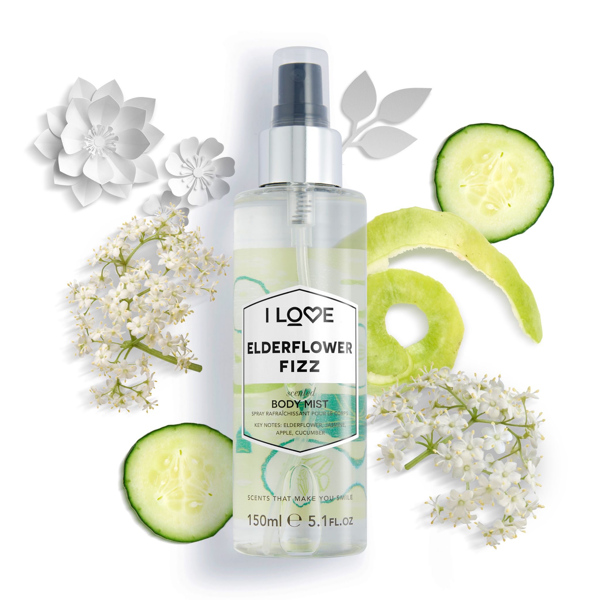 I LOVE Body Mist Elderflower Fizz 150ml