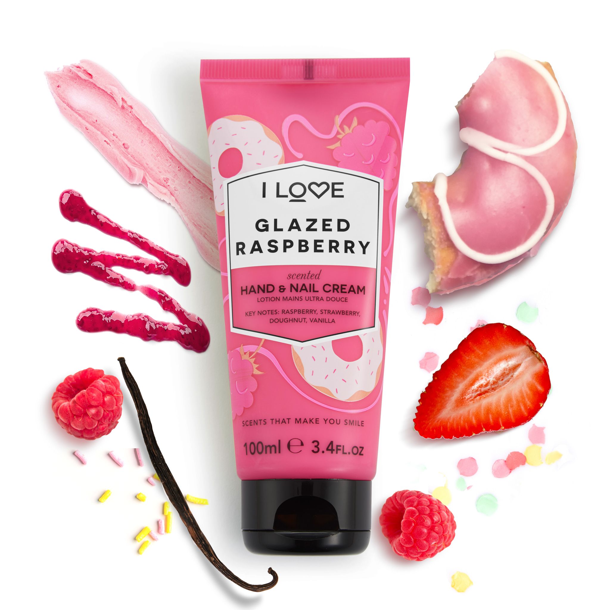 I LOVE Hand Cream Glazed Raspberry 100ml