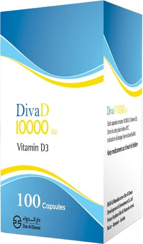 Diva-D Vitamin D3 10000 IU 100 Capsules