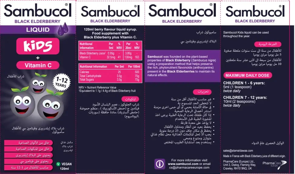 Sambucol Kids Black Elderberry & Vitamin C 120 ml Liquid