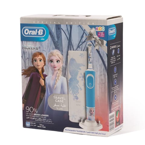 Oral-B, Toothbrush, Electric, Frozen Edition, Travel Case, For Kids, From +3 Years
