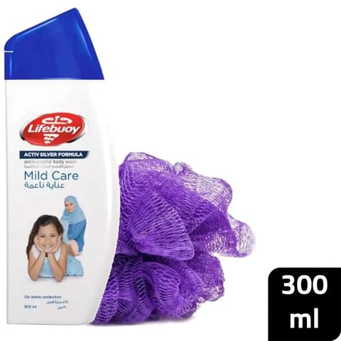 Lifebuoy Body Wash Care 300 ml + Puff