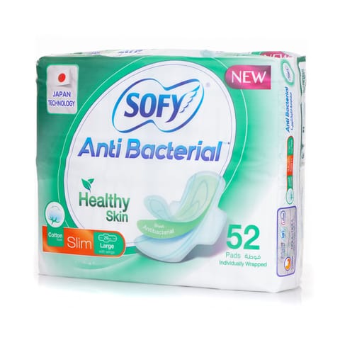 Sofy Slim Anti Bacteria, Large Sanitary Pads 29cm 52 Sanitary Pads