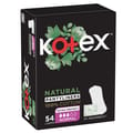 Kotex Natural Panty Liners, 100% Cotton, Normal Size, 54 Daily Panty Liners