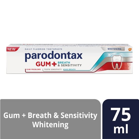 بارودونتكس معجون أسنان اللثة+النفس والحساسية للتبييض 75 مل