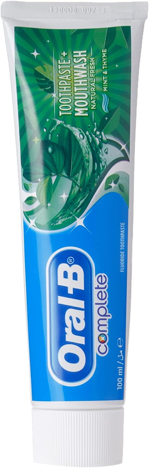 Oral-B Complete Fluoride Toothpaste Mouthwash + Whitening 100 ml