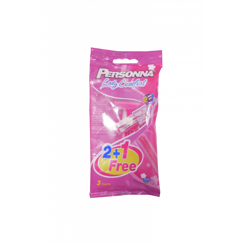 Personna Lady Comfort Body Razor, 2 Razors + 1 Free