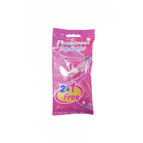 Personna Lady Comfort Body Razor, 2 Razors + 1 Free