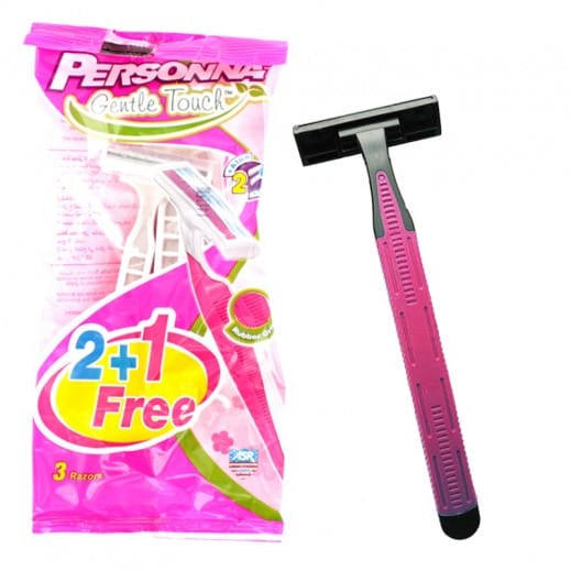 Personna Lady Comfort Body Razor, 2 Razors + 1 Free