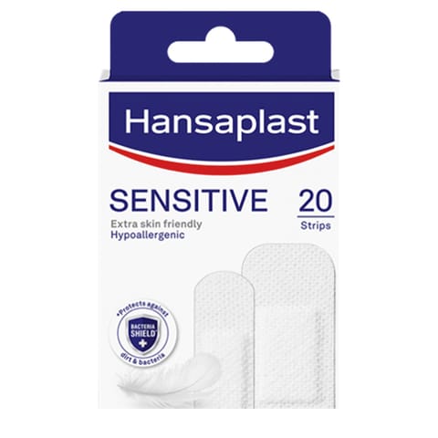 Hansaplast, Wound Plaster, Sensitive Friendly Hypoallergenic - 20 Pcs